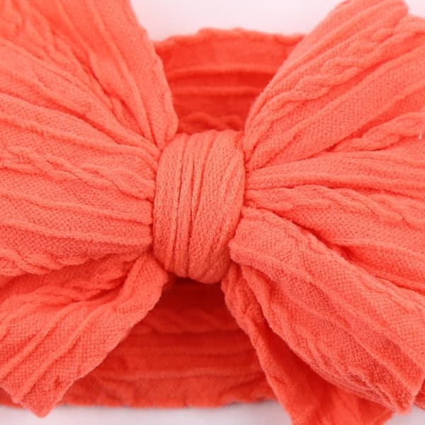 Solid Kabelstrikket Babyhodebånd for Barn Nylon Hodeplagg Barn Elastisk Turban Hodeinnpakning Nyfødte Gutter Jenter Hårtilbehør