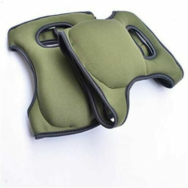QQU-Knäskydd i Svamp, 1 Par Skyddande Knäskydd i Memory Foam för Trädgårdsarbete 23x46cm (Grön)