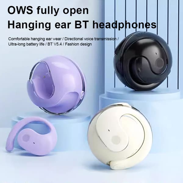 QD-100+ Språk & Aksenter Multi-Mode Oversettende Ørepropper OWS Oversettelsesørepropper AI Sanntids Oversettelsesørepropper AICOOL VERSION (black)
