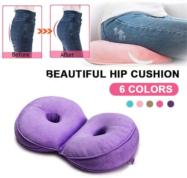 Double Curved Memory Foam Leg Pillow - Wedge Pillow for Hip Pain Support
