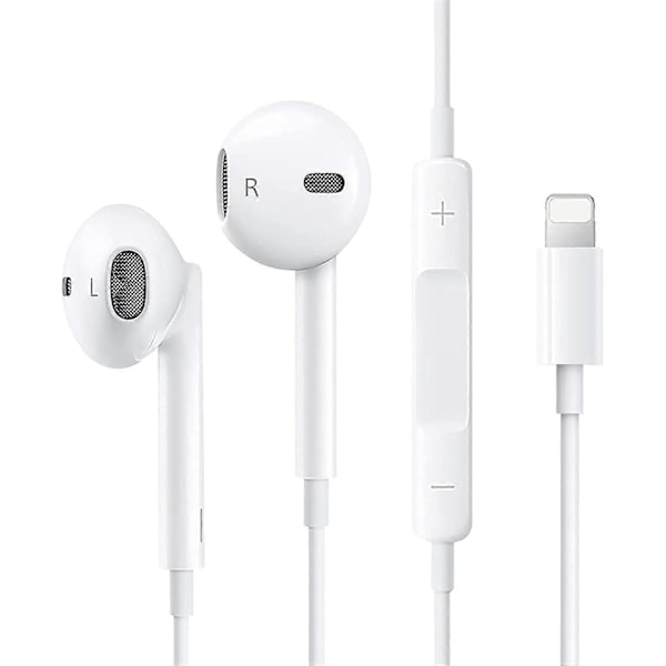 Apple Hörlurar Trådbundna iPhone Hörlurar In-Ear med Volymkontroll och Mikrofon, Kompatibla med iPhone XS-14 Pro Max