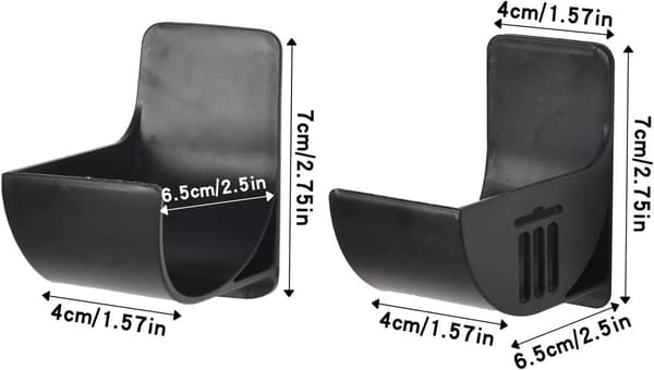 3 par opbevaringsstativer 7x6,5 cm sorte, justerbar længde, til affaldsposer/plastfolie/bagepapir