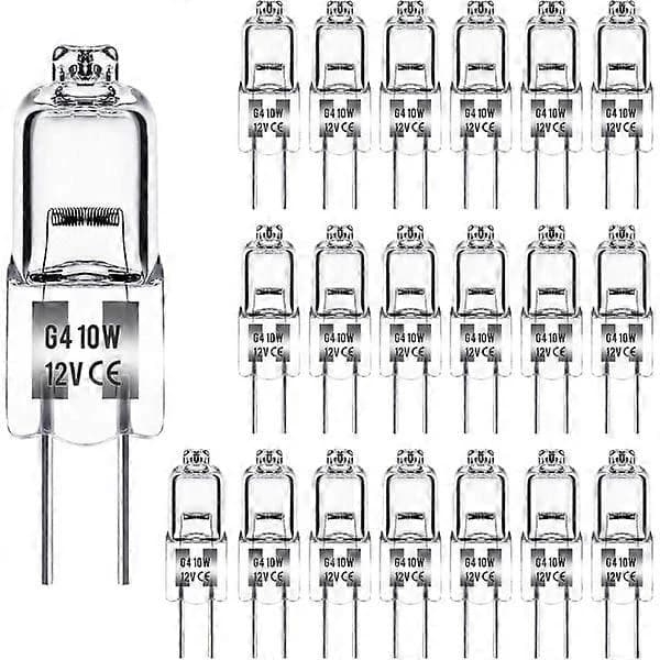 G4 halogenlampor 10W 12V - Varmvit - 20-pack [] 10W