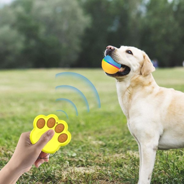 Automatisk interaktiv boll för hundar, 360 roterande boll uppladdningsbar hundleksak med fjärrkontroll Green-orange