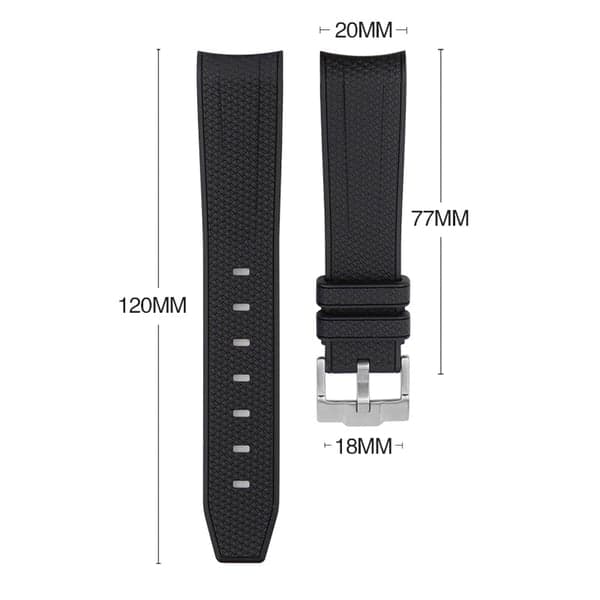 Silikone Urrem til Omega Swatch Sort