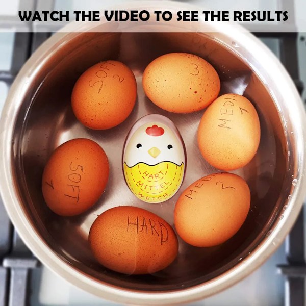 QU. Fargeendrende Egg Timer for Kokte Egg Kjøkken Matlaging Yummy Alarm Egg Kokt Verktøy Miljøvennlig Resin Timer for Kjøkken