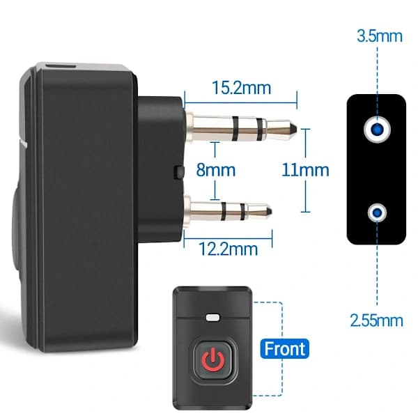 Walkie Talkie Trådløst Bluetooth PTT Headset Hodetelefoner Håndfri K-kontakt