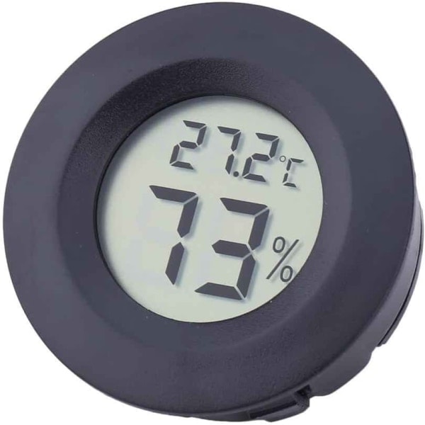 \"QD\" Mini LCD-skärm Rund Digital Termometer, Hygrometer Kyl och Frys, Utomhus- och Inomhustemperaturmätare Testare