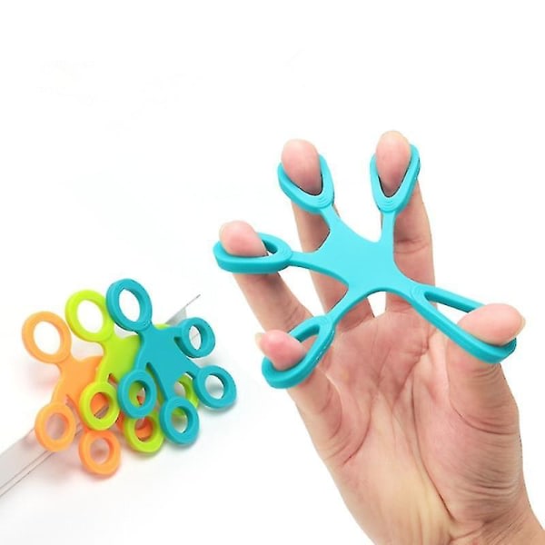 Silikon Finger Grip Resistance Band-3-nivåer Sensory Toy 1st