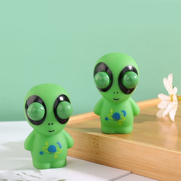 Stressreduserende leker - Alien Stressreduserende Klemleker - To Deler