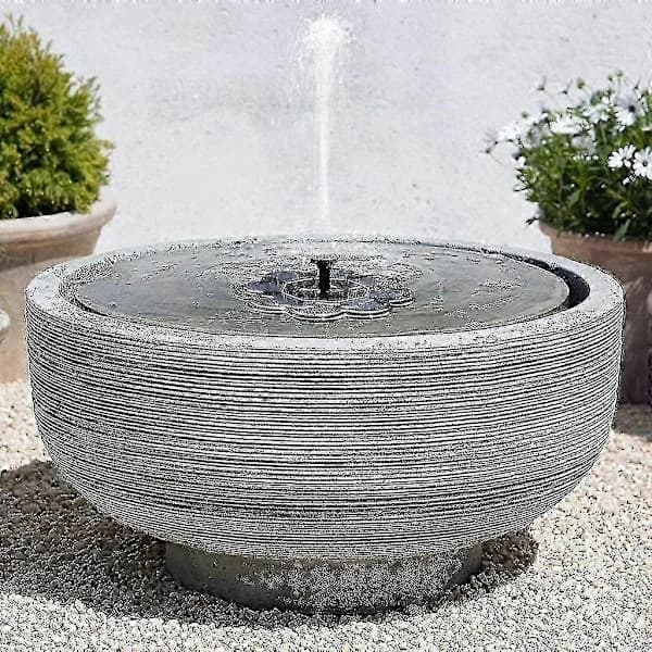 Solar Springvandspumpe 1.5W med 4 dyser til fuglebad, minidam, akvarium og pool udendørs haveindretning