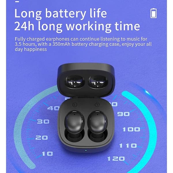 Trådløse Bluetooth-øretelefoner Stereoheadset-spillheadset (hvit)