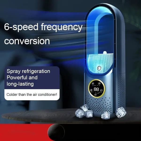 USB Mini Luftkøler Ventilator – 3-i-1 Bordventilator med 6 Hastigheder & Timer til Hjemmet/Kontoret