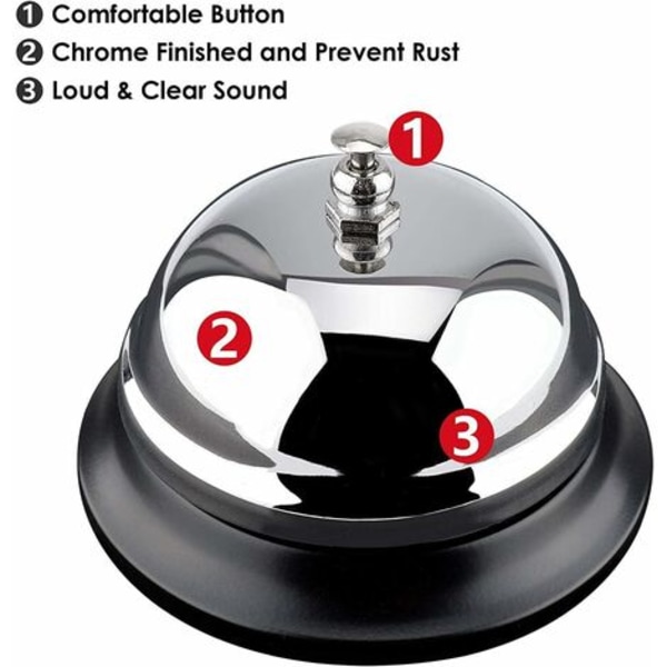 QQU-Counter Bell Service Bell Resepsjonsklokke