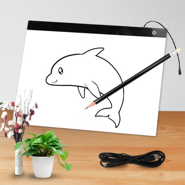 LED-lysbord/tegnebrett A3 med USB