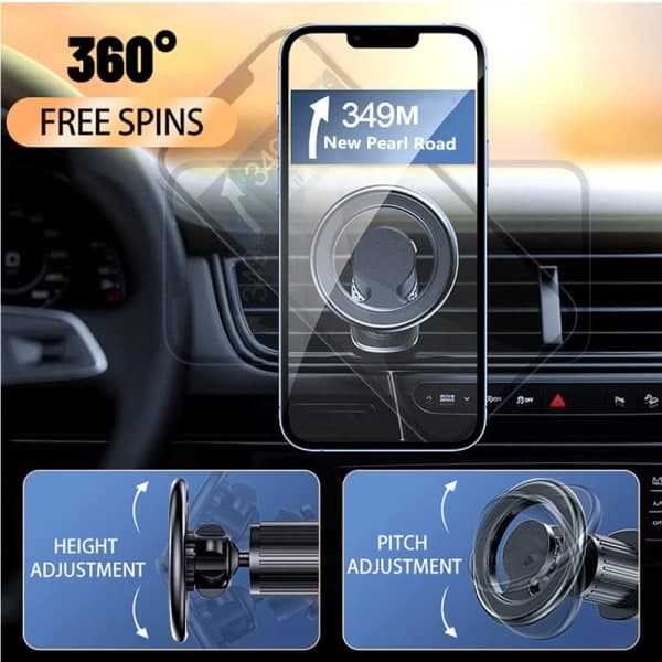 Magnetisk mobilholder til bil, 360° roterbar