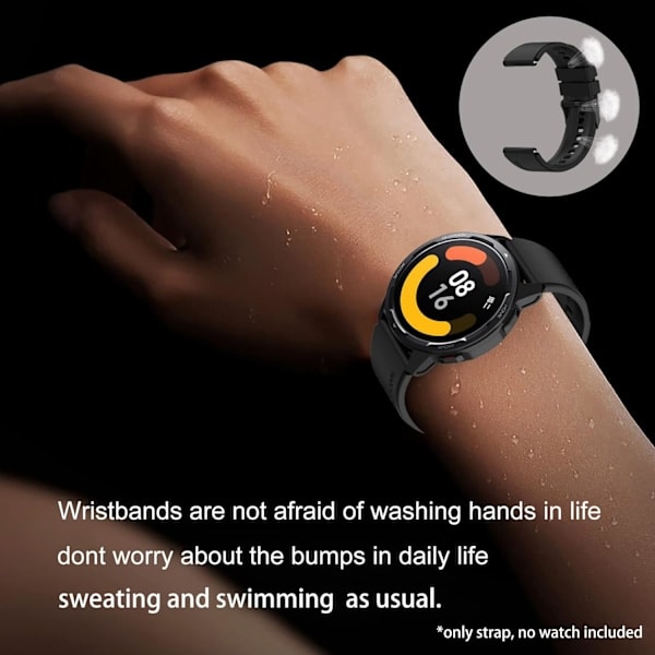 [QD] 3 st armband kompatibla med Xiaomi Watch S1 Active armband, Xiaomi andningsbara silikon sport ersättningsarmband grå, svart, marinblå
