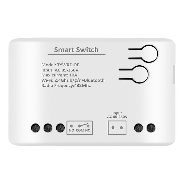 1-kanavainen RF Smart Switch AC85-250V WIFI Tuya Kaukosäädin 433 Valokytkin 10A Rele Lukitus