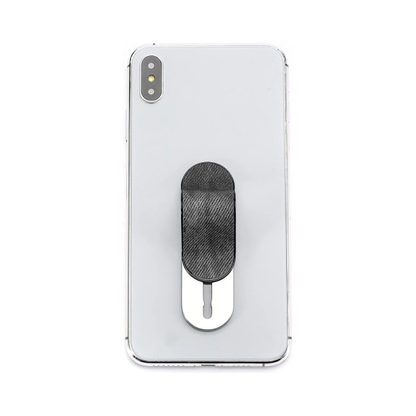 [QD] Push-pull mobiltelefon ringholder - sort