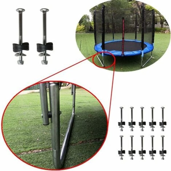 #QD# 12-pack trampolindistanser med skruvar för att fästa studsmatta - Ersättningstillbehör för studsmatta