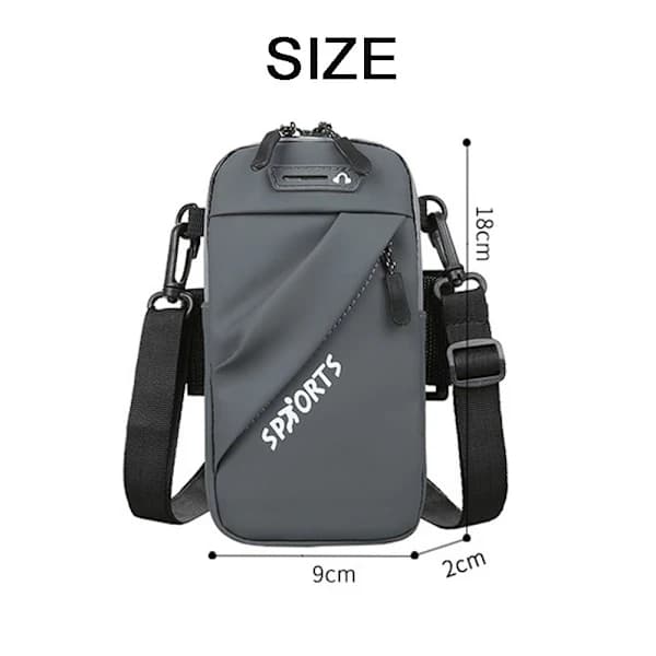 QD-Skuldertaske Mini Crossbody Tasker Telefonholder SORT sort