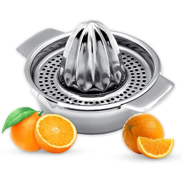 [QD] Citruspresser Manuel Citronpresser Rustfrit Stål 304 Multifunktionel Orange Håndpresser