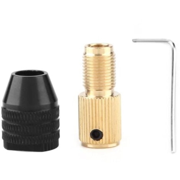 #QD# Mini Self-Tightening Chuck, Mini Electric Drill Chuck Clamping Capacity 0.3-3.4mm (3.17mm Hole), Mini Electric Drill Attachment Sleeve, for Motor Shaft