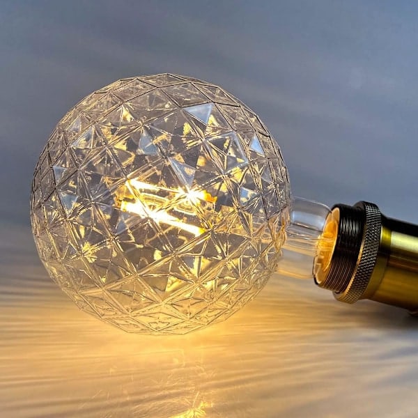\"QD\" LED-lamput Vintage 4W 2700K Lämmin valkoinen Kristalli LED-lamppu 220/240V Edison Kierrekanta E27 Kanta Erikois Koristelamppu (G125)