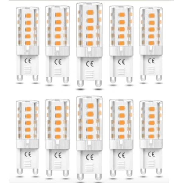 G9 LED-pærer 5W – Varmhvit – 10 stk