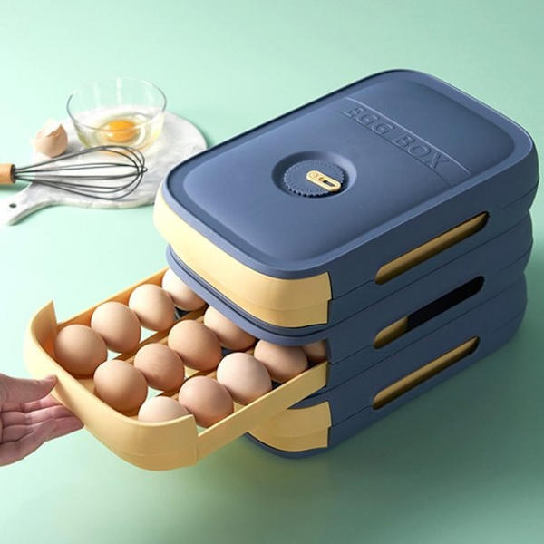 Egg Oppbevaringsboks Rektangulær Kjøleskap Egg Oppbevaringsboks Brett Egg Oppbevaringsboks