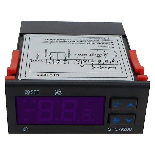 STC-9200 Digital Temperaturregulator med Avfrostningsfunktion, Fläktlarm, AC 220V