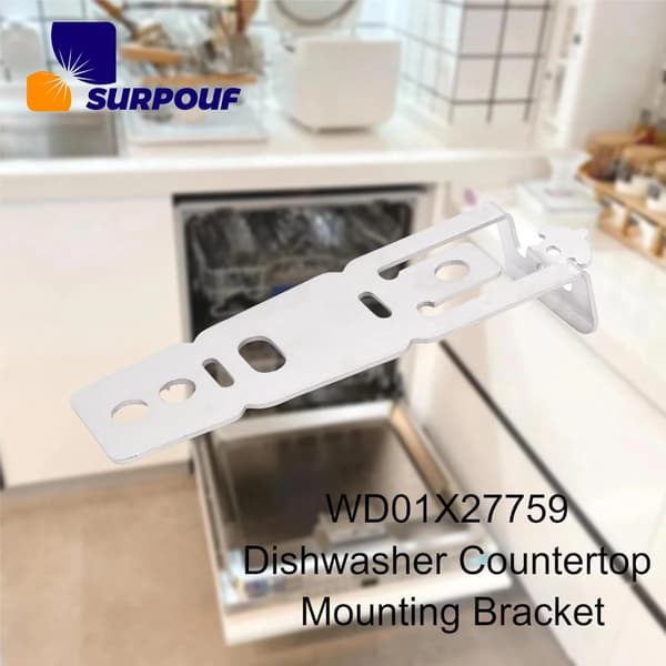 Diskmaskinsmonteringsfäste 4-pack WD01X27759 Reservdelar för GE Hotpoint Diskmaskiner Silver