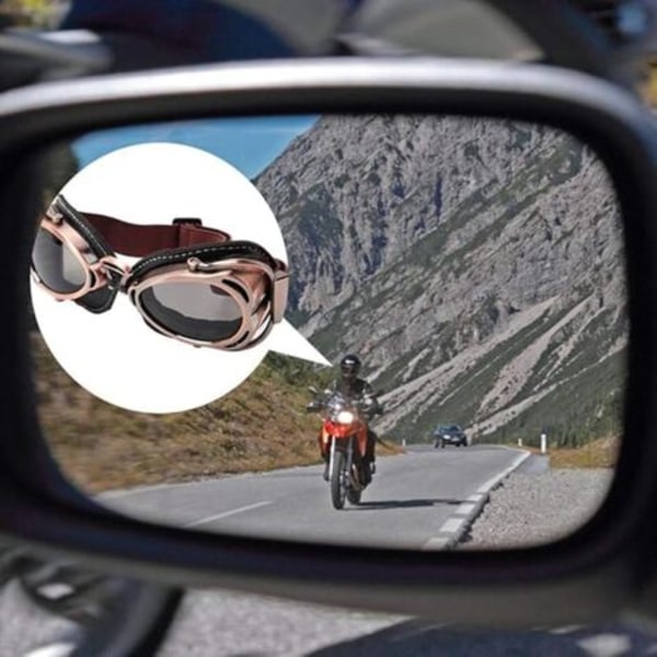 QQU-Retro Motorcykelkørebriller Øjenbeskyttelse Vindtæt Sandtæt Vindtæt Bueformede Udendørs Sportsbriller