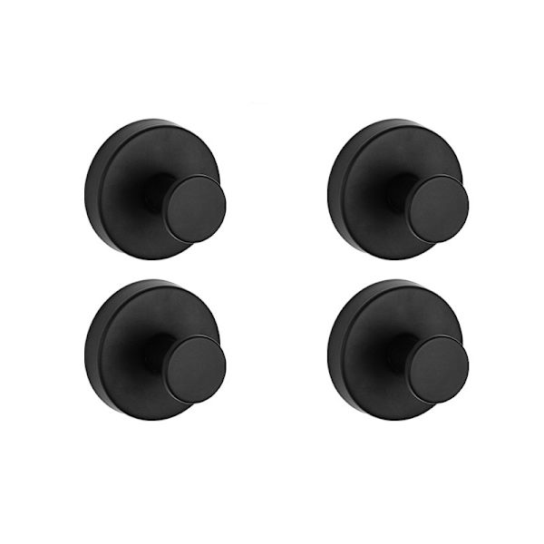 Suction Cup Wall Hooks, 4-pack Black Black 296