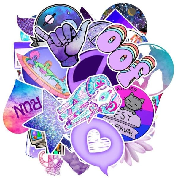 /QD/Pakke med klistremerker - Lila Mix 2