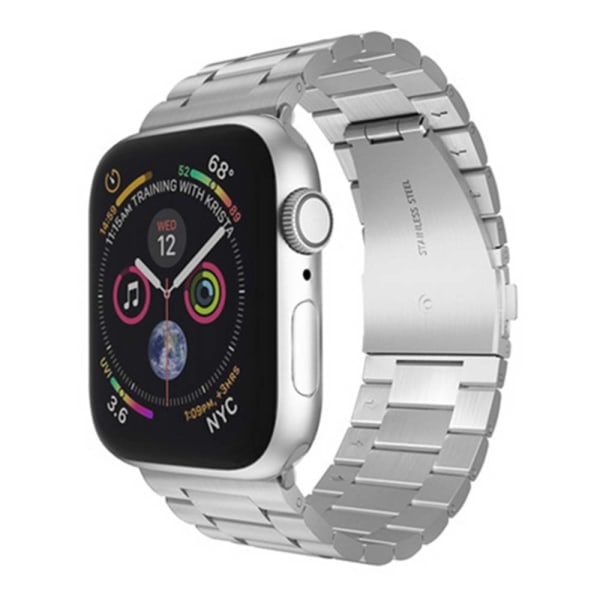 [QD] Yhteensopiva Apple Watch -ranneke 38mm-40mm/42mm-44mm Vaihto Ruostumaton teräs Metalliranneke 38-40mm hopea