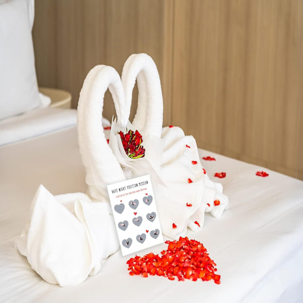[QD] Morsomme Valentinsdag-kort, Date-kort for par, Gratulasjonskort med skrapefunksjon, Skrapekort