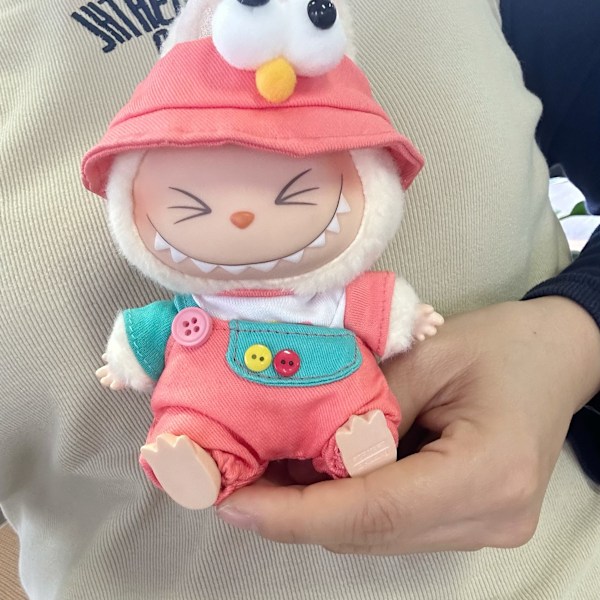 Kläder för Labubu, Blind Box Docka Labubu Kläder, Sesamfågel Klädset för LABUBU Docktillbehör - ENDAST KLÄDER_qd Pink sesame bird