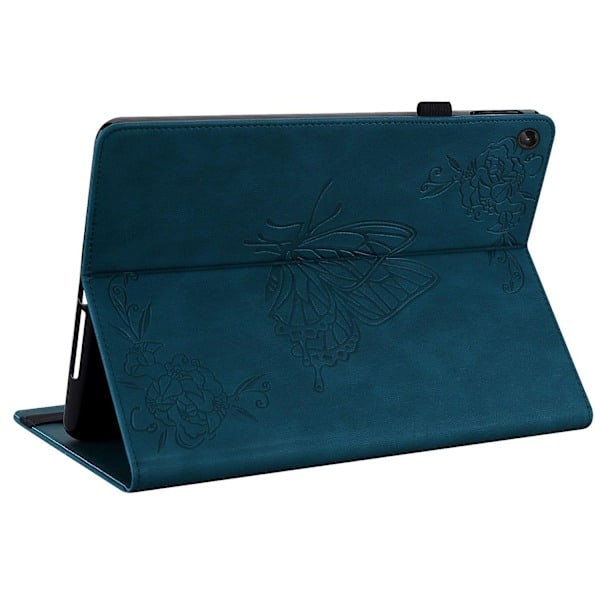 [QD] Lenovo Tab M10 Plus (Gen 3) Etui med stativ, kortlommer og elastikbånd (Stil B Lenovo Tab M10 Plus (3), Blå)