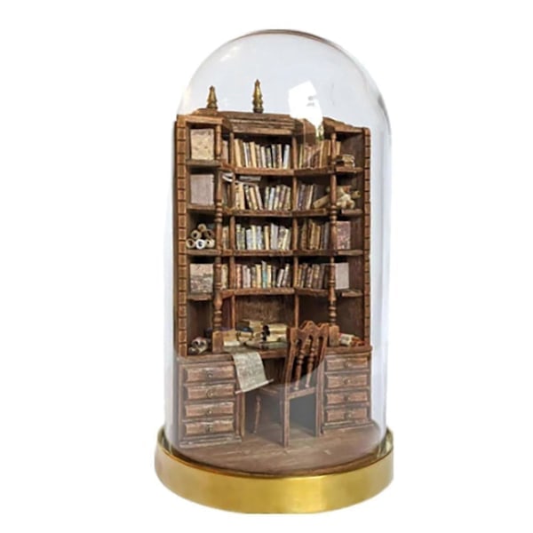 \"QD\" The Bay Library Miniatyrgotiska Bokhylla Dekorationer, Miniatyrbokhyllor Ornament Ångestlindring Skaka Bokhylla Presenter, 100% Ny