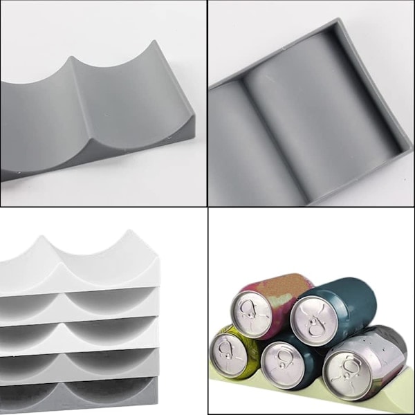 [QD] Kjøleskapsflaskeholder 2 Deler Flaskeoppbevaringsmatte Stabelbar Plast