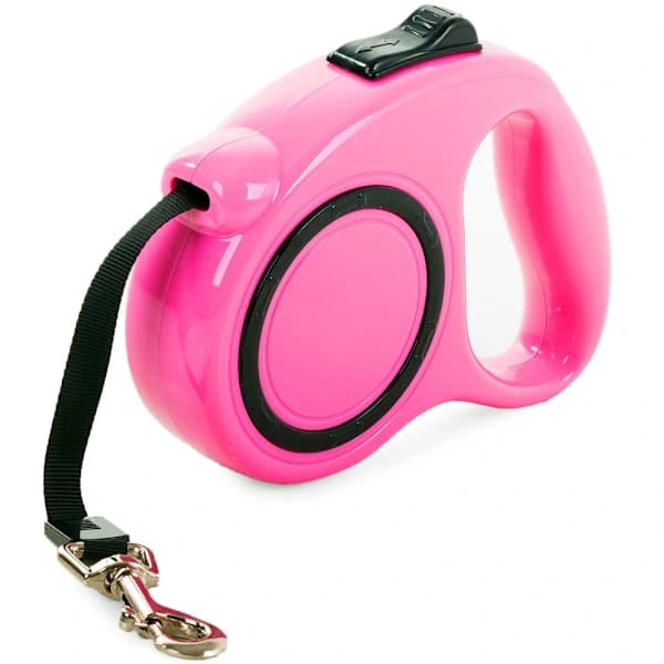 Rullkoppel / Hundkoppel - 5m - 15kg Rosa