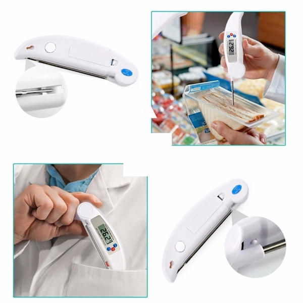 Grilltermometer - Digital Termometer i Vikbar Design 100