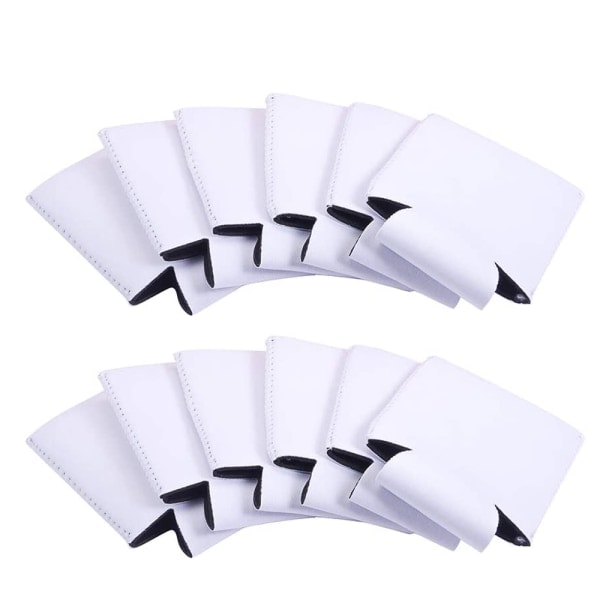 QU/Sublimeringsämnen Burk Kylare - 12-pack Neopren Öl Kylare Vit