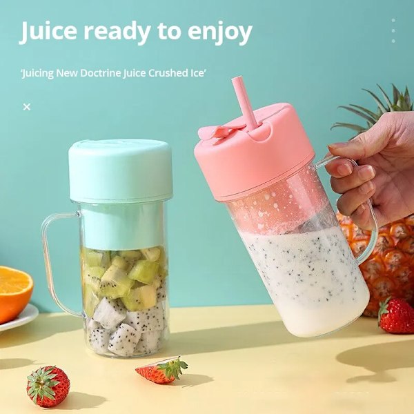 QU.1st Bärbar Elektrisk Juicekopp: Pressa Frukt & Grönsaker Var Som Helst med Kraftfull Mixning