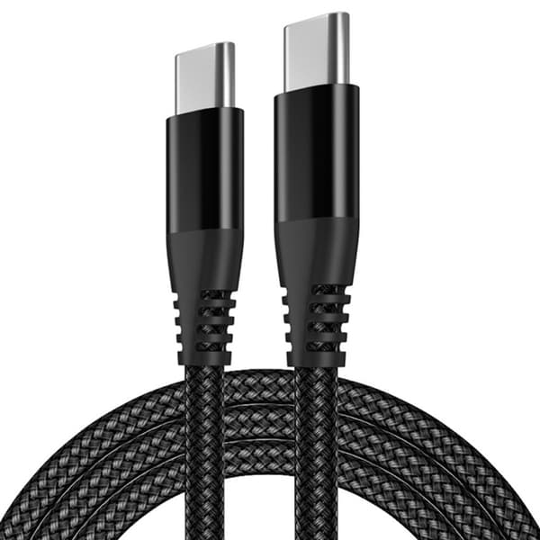QU-QU-PD 60W 90 Graders Vinkel USB C Kabel 3A Hurtiglading Type C til Type C Data Synkroniseringskabel 1m Black Type 1