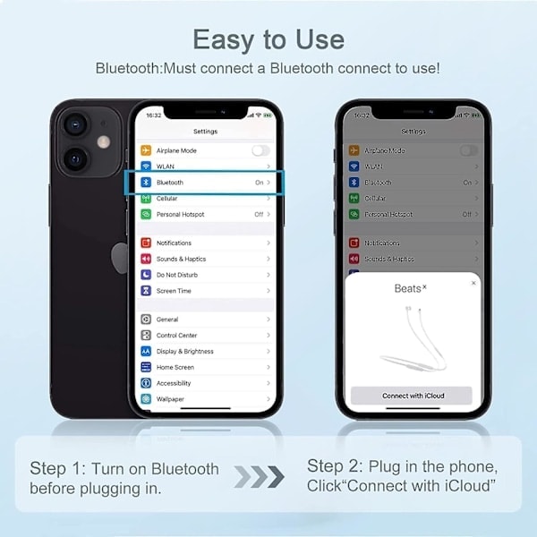Kablede hodetelefoner for iPhone, hodetelefoner med ledning, ørepropper*QN