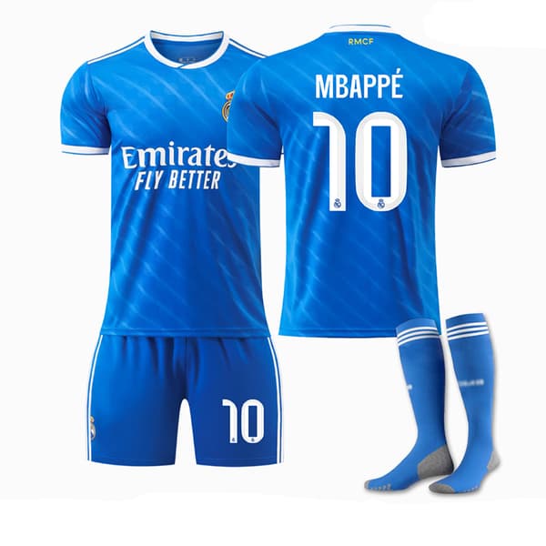 Real Madrid CF Tredje Udebanetrøje 25-26 Sæt med Strømper, MBAPPE 10[JUN] 20 20 Third
