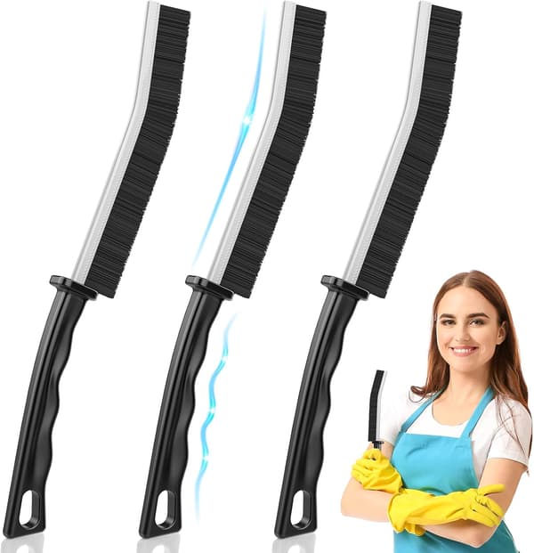 B 3-pack Gap Cleaning Brush, Crevice Brush with Handle, Multifunctional