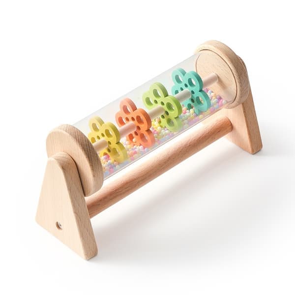 Montessori regnpinneleke for spedbarn 6-12 måneder - musikalsk sensorisk shaker for småbarn